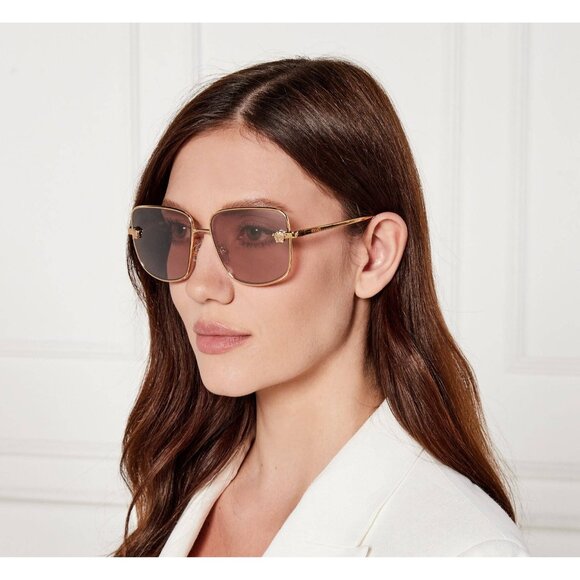 NEW VE2282 1002/AK VERSACE GOLD PINK SUNGLASSES VE2282 1002AK - Picture 4 of 10